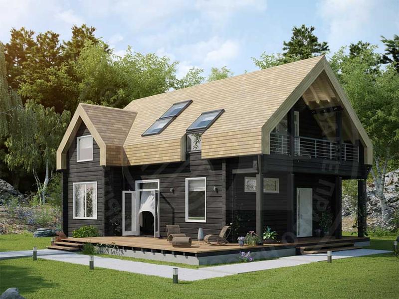 Дом из бруса с традиционной планировкой - изображение 1