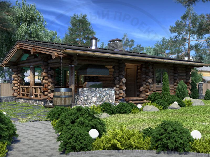 Баня с просторной и комфортной террасой - изображение 1