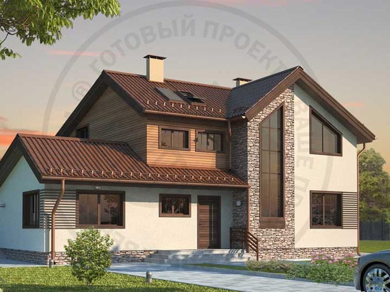 Рациональный коттедж из газобетона - изображение 1