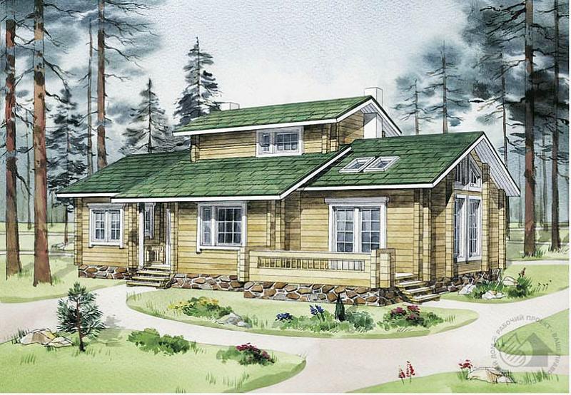 Брусчатый домик