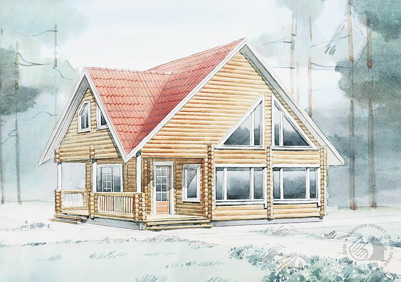 Бревенчатый коттедж