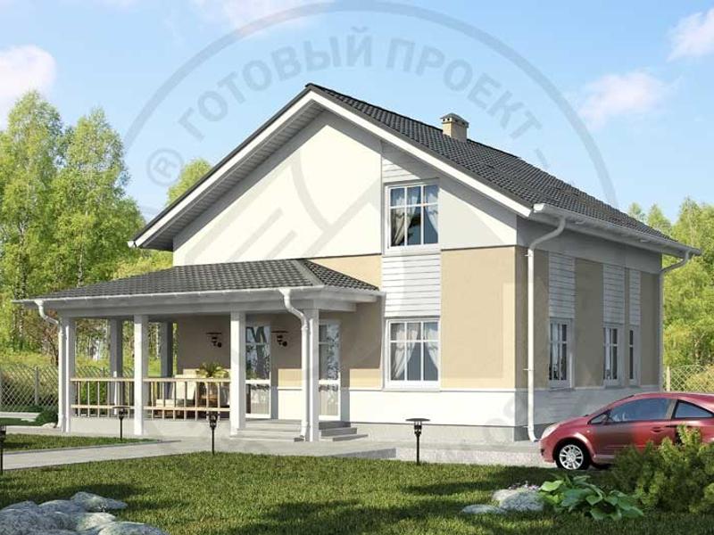 Классический дом с двускатной кровлей - изображение 1