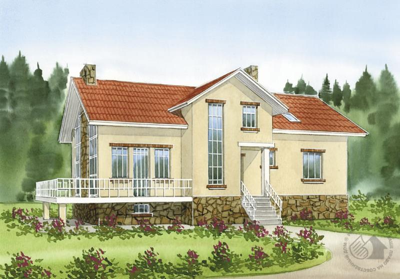 Дом с двусветной гостиной