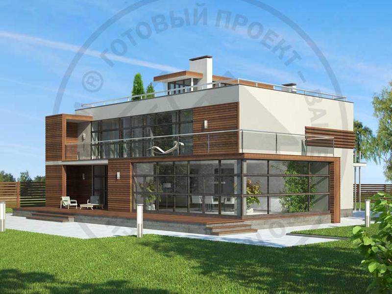 Экологичный дом с эксплуатируемой кровлей - изображение 1