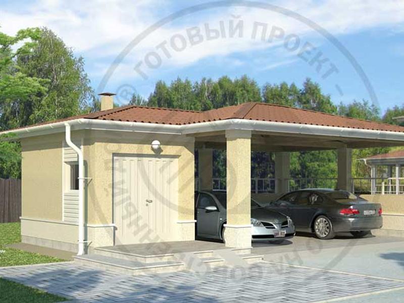 Навес для двух автомобилей - изображение 1