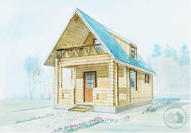 Бревенчатый загородный дом