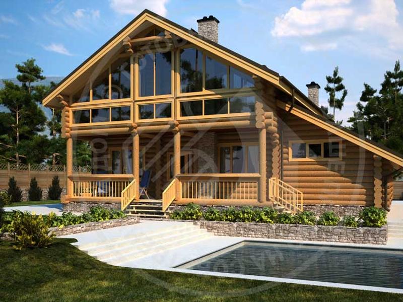 Бревенчатый загородный дом - изображение 1