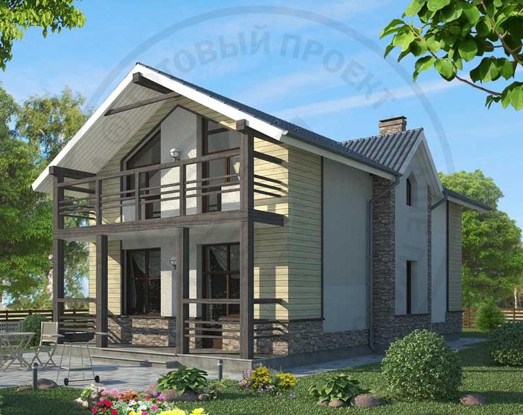 Загородный дом для узкого участка