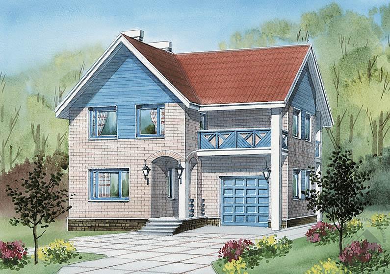 Каменно-блочный коттедж