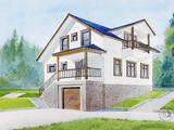 Коттедж с гаражом для участка с рельефом - 2