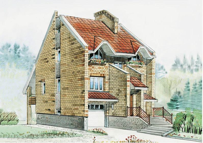 Трехуровневый коттедж