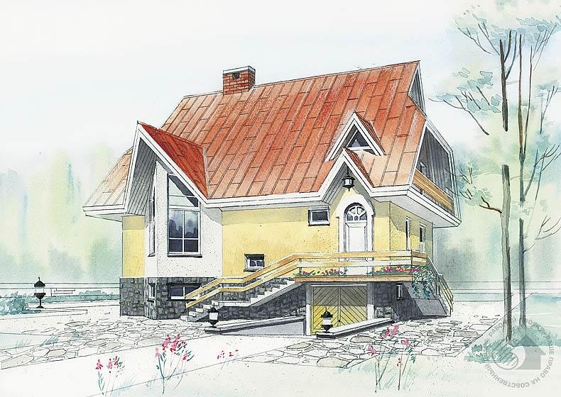 Трехуровневый коттедж