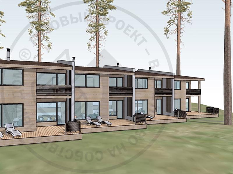 Экологичный каркасный таунхаус - изображение 1