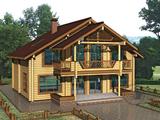 Уютный бревенчатый дом с террасами - 1