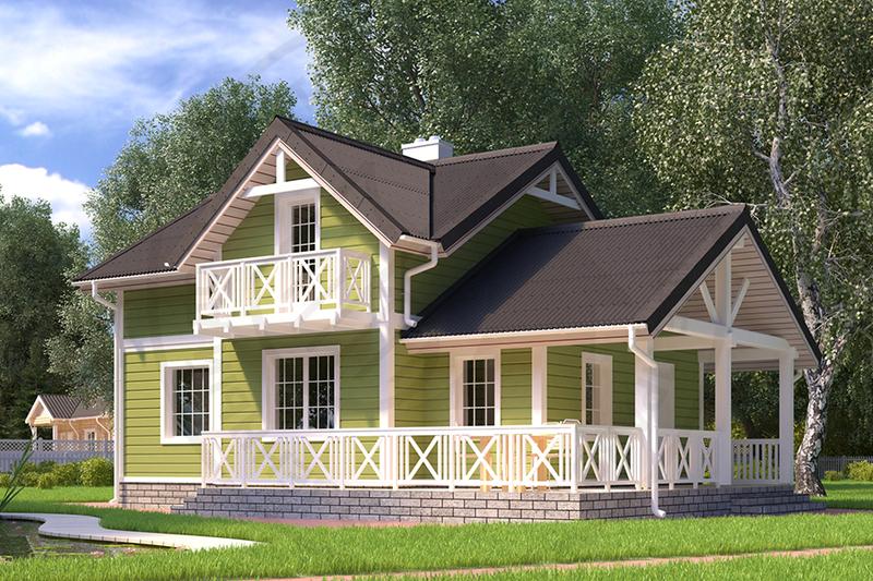 Загородный каркасный дом