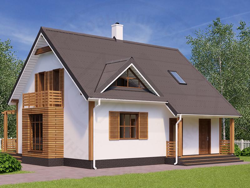 Компактный коттедж с мансардным этажом - изображение 1