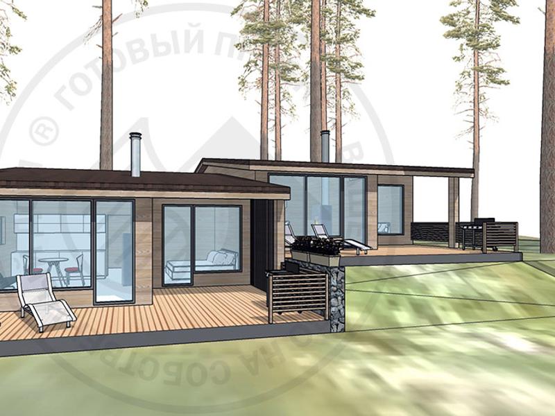 Двухсекционный каркасный дом - изображение 1