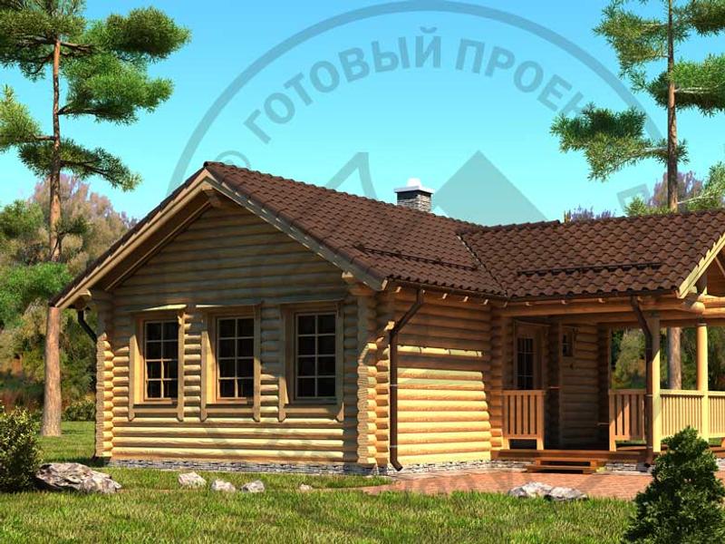 Компактная баня из бревна - изображение 1