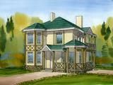 Двухэтажный коттедж с беседкой - 1