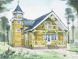Трехуровневый коттедж из бруса - 2