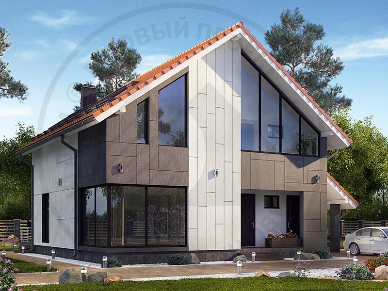 Компактный загородный дом из кирпича, бестселлер 2015-2019 годов - изображение 1